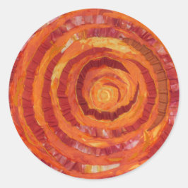 2nd-Sacral Chakra - Oranje verfstof #2 Ronde Sticker