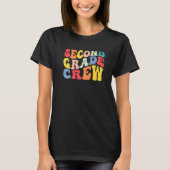 2nd Second Grade Crew Teacher Back To School Retro T-shirt (Voorkant)