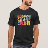 2nd Second Grade Crew Teacher Back To School Retro T-shirt (Voorkant)