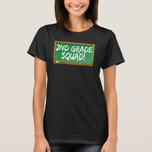 2nd Second Grade Squad Chalk Board T-shirt (Voorkant)
