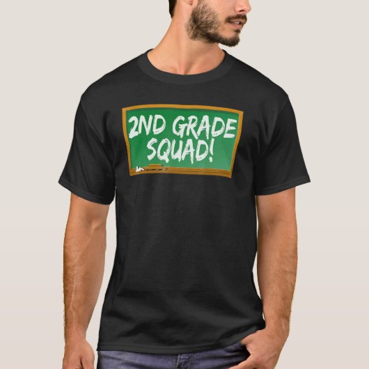 2nd Second Grade Squad Chalk Board T-shirt (Voorkant)