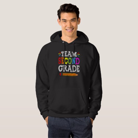 2nd Teacher Team Second Grade Squad Back To School Hoodie (Voorkant volledig)