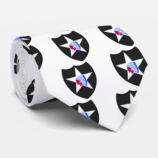 2nd U.S. Infantry Division Indianhead Stropdas (Opgerold)