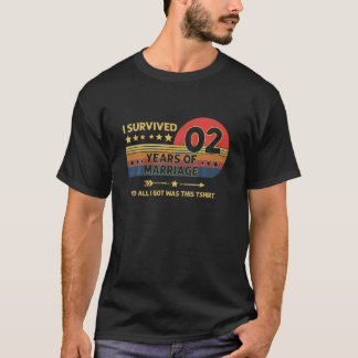 2Nd Wedding Anniversary Celebrate 2Nd Wedding T-shirt