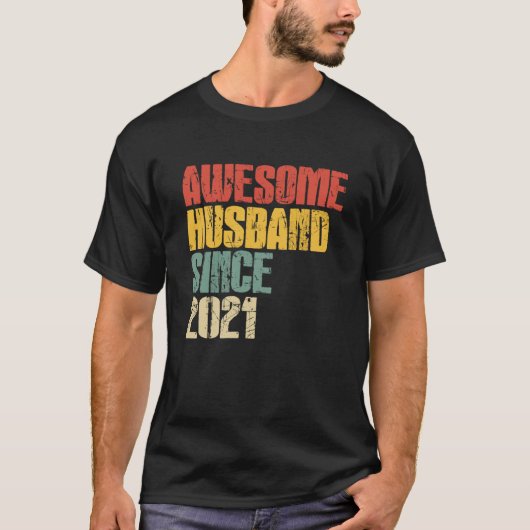 2nd Wedding Anniversary for Him Awesome Husband Si T-shirt (Voorkant)