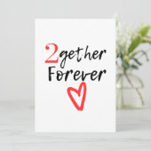 2nd wedding anniversary kaart (Staand voorkant)