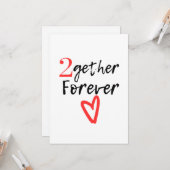 2nd wedding anniversary kaart (Voorkant / Achterkant in situ)