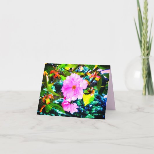 2PINK BLOESEMS WENSKAART KAART (Voorkant)