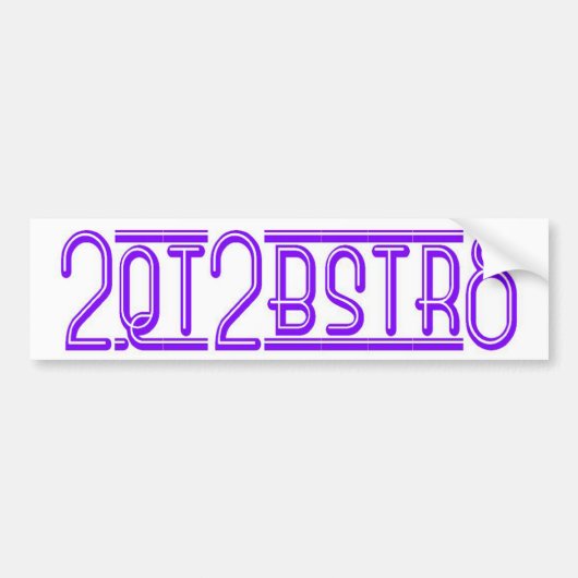 2QT2BSTR8 BUMPERSTICKER (Voorkant)