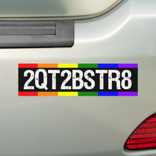 2QT2BSTR8 BUMPERSTICKER (Op auto)