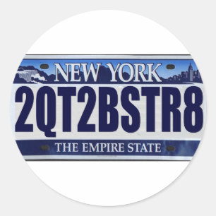 2QT2BSTR8: New York Ronde Sticker