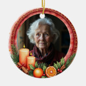 2sided Memorial Christmas Heart of Our Holidays Keramisch Ornament (Voorkant)