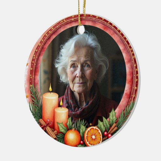 2sided Memorial Christmas Heart of Our Holidays Keramisch Ornament (Links)