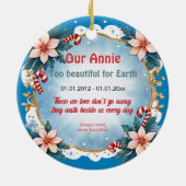 2sided Memorial Christmas Sweetest Star Keramisch Ornament (Achterkant)