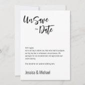 💍 2sided Minimalist Elegant UnSave the Date Save The Date (Voorkant)