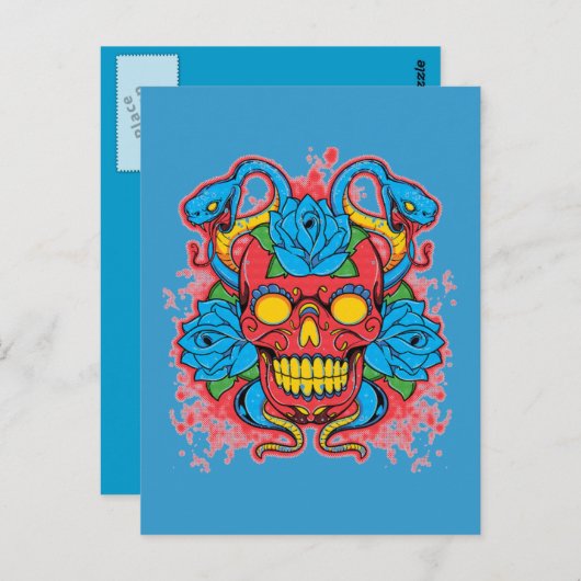 2slangen briefkaart (Voorkant / Achterkant)