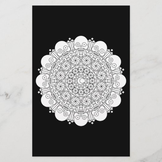 2spooky Halloween Skeleton Mandala Kleurenpakket Flyer (Voorkant)