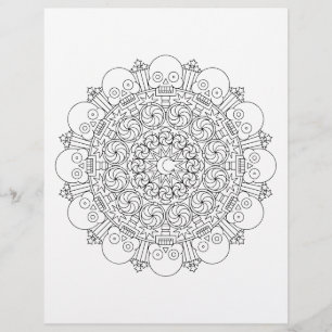 2spooky Halloween Skeleton Mandala kleurplaat