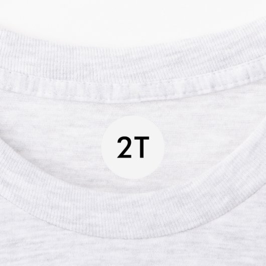 2T Baby Maat Detailhandel Kleding Labels (Aangebracht)