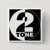 2tone vierkante button 5,1 cm (Voorkant)