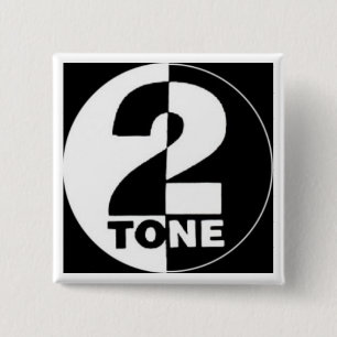 2tone vierkante button 5,1 cm
