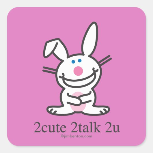 2u-talk 2u vierkante sticker (Voorkant)