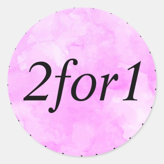 2voor1 productlabel ronde sticker (Voorkant)