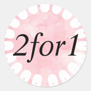 2voor1 productlabel ronde sticker