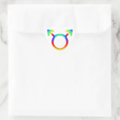 2word1 Gay Pride Hart Sticker (Tas)