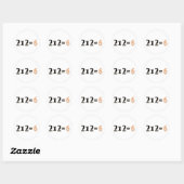2x2=6 ronde sticker (Vel)