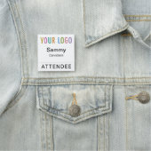 2x2 Deelnemer Naam Badge Event Logo Pin of Magneti (In situ)