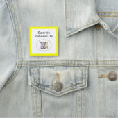 2x2 Geel Vierkant Naam Badge Logo Professional (In situ)