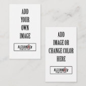 2x3.5" Verticale Platte Eten/Naambordjes Plaatskaartje (Voorkant / Achterkant)