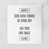 2x3.5" Vouwbaar Voedsel/Placemat Plaatskaartje (Buitenkant ongevouwen)