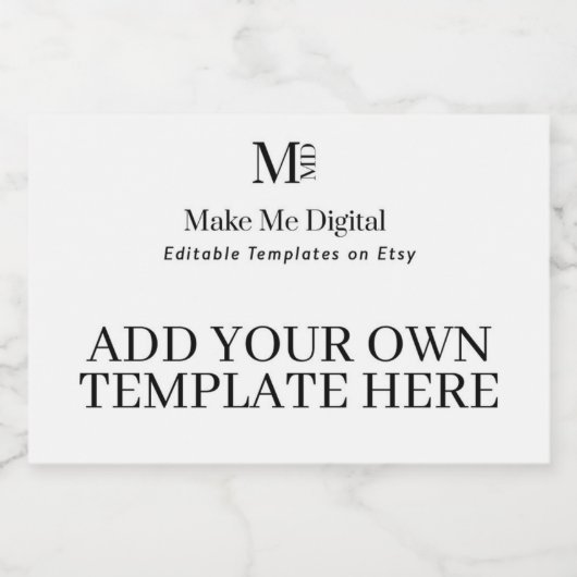 2x3inch Maak je eigen Mini Champagne label Sparkling Wijnetiket (Enkel label)