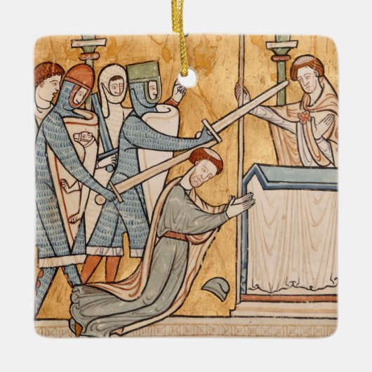 2x Een vroegmartelaarschap van St. Thomas Becket i Keramisch Ornament (Voorkant)