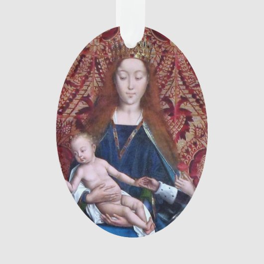 2x Enthroned Madonna en Child (detail; M 070) Ornament (voorkant)