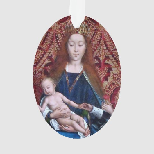 2x Enthroned Madonna en Child (detail; M 070) Ornament (achterkant)