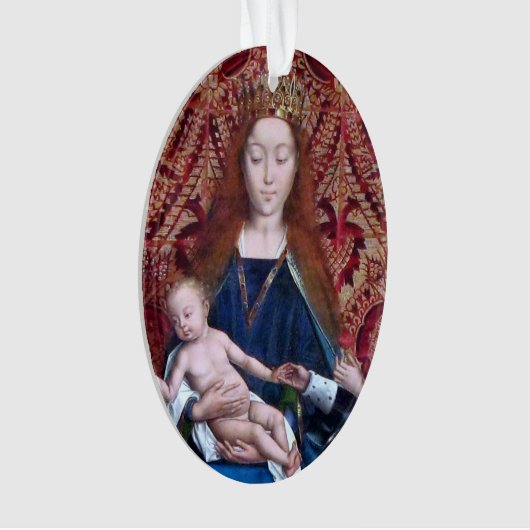 2x Enthroned Madonna en Child (detail; M 070) Ornament (voorkant)