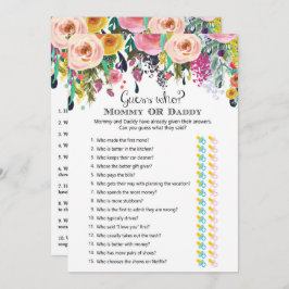 2x Games Bloementuin Baby shower 5x7" Grootte Kaart