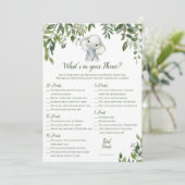 2x Games Elephant Baby shower 5x7 inch formaat Kaart (Staand voorkant)