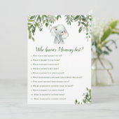 2x Games Elephant Baby shower 5x7 inch formaat Kaart (Staand voorkant)