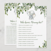 2x Games Elephant Baby shower 5x7 inch formaat Kaart (Voorkant / Achterkant)