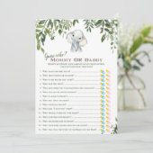 2x Games Elephant Baby shower 5x7 inch formaat Kaart (Staand voorkant)