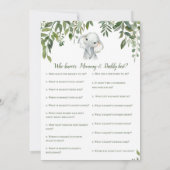 2x Games Elephant Baby shower 5x7 inch formaat Kaart (Achterkant)