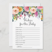 2x Games Flower Garden Baby shower 5x7 inch formaa Kaart (Achterkant)