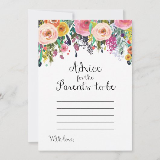 2x Games Flower Garden Baby shower Game 5x7 Kaart (Achterkant)