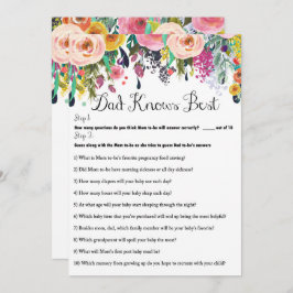 2x Games Flower Garden Baby shower Game 5x7 Kaart