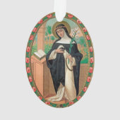 2x ingelijst portret van het St Roos van Lima (det Ornament (achterkant)