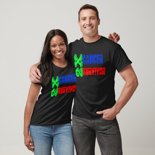 2x kankeroverleving -  T - Donker T-shirt (Unisex)